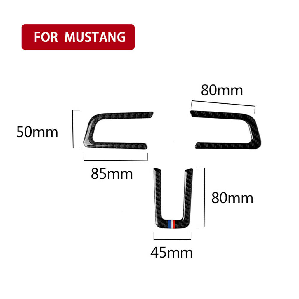 Inner Decoration Car Steering Wheel Covers Trim Case for Ford Mustang 15-17