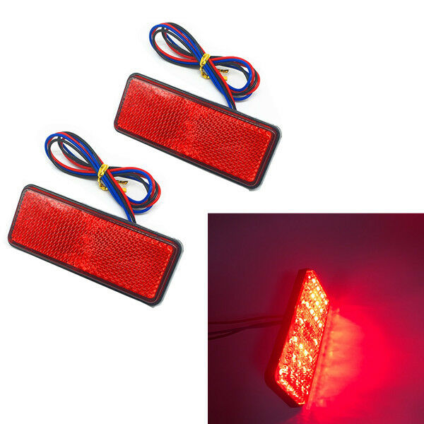 LED Reflector Tail Brake Stop Marker Light Truck Trailer RV ATV Motorcycle RED