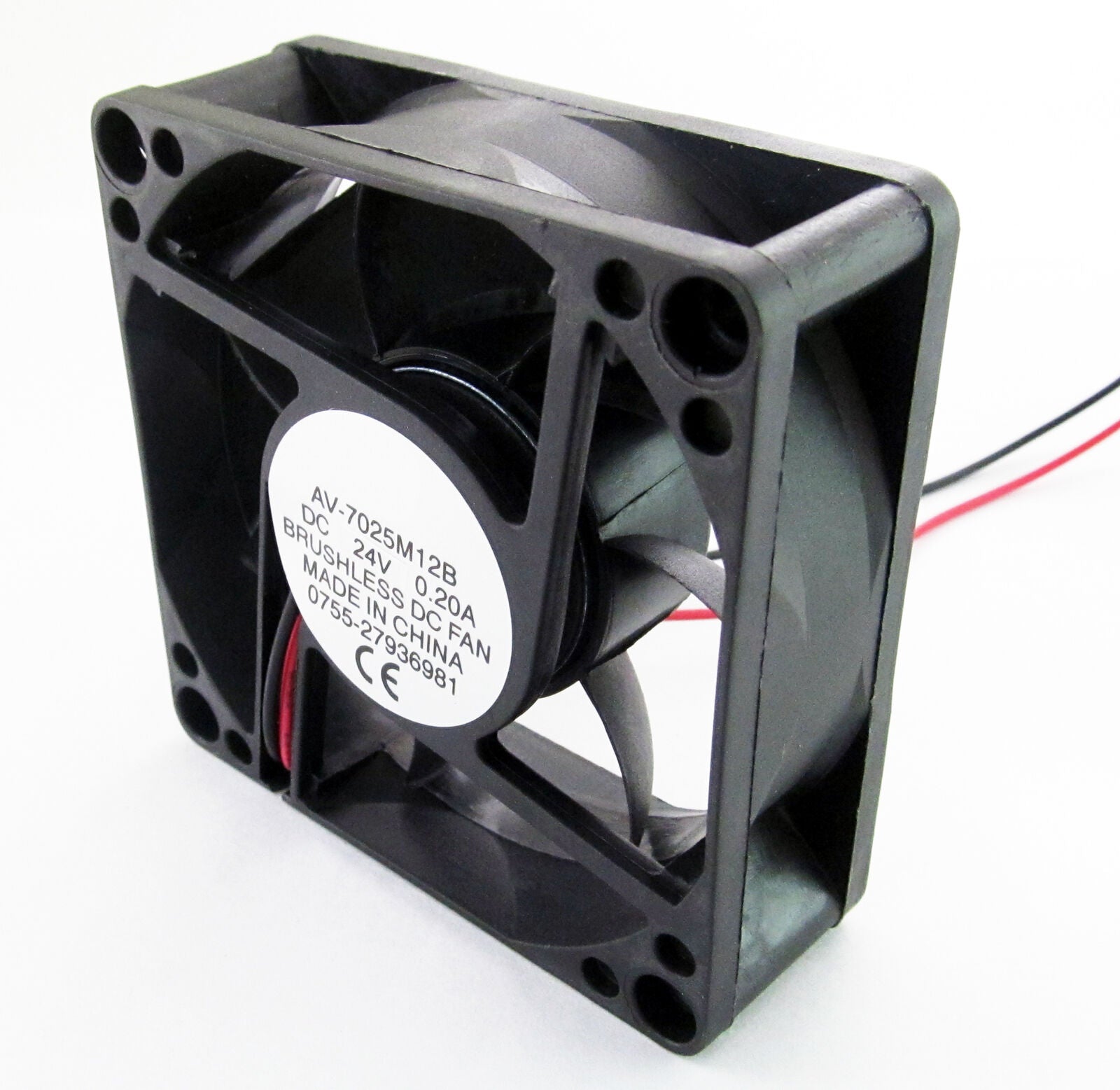 3pcs 12V 7 Blade 70x70x25mm 70mm 7025 Brushless DC Cooling Fan 2pin connectors