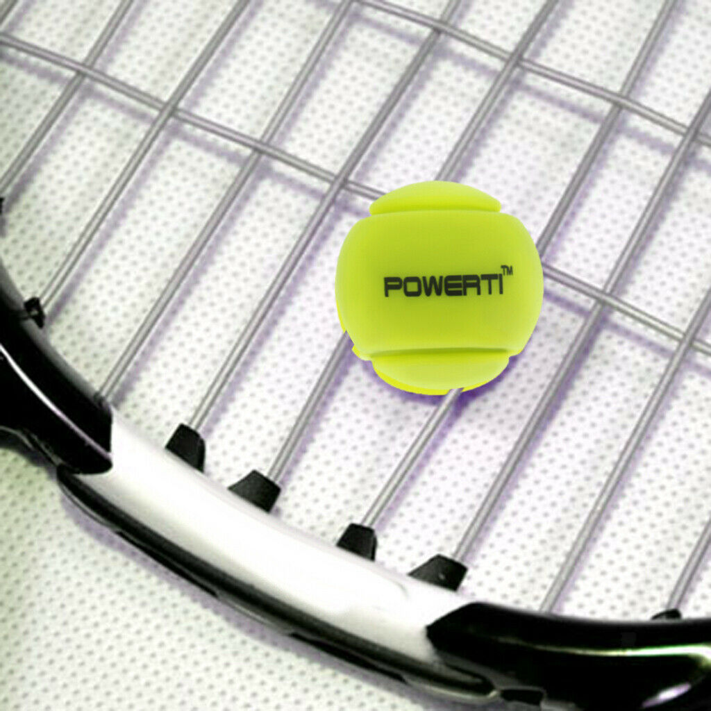 2Pcs Tennis Racquet Shock Absorber Vibration Dampeners Damping Balls Yellow