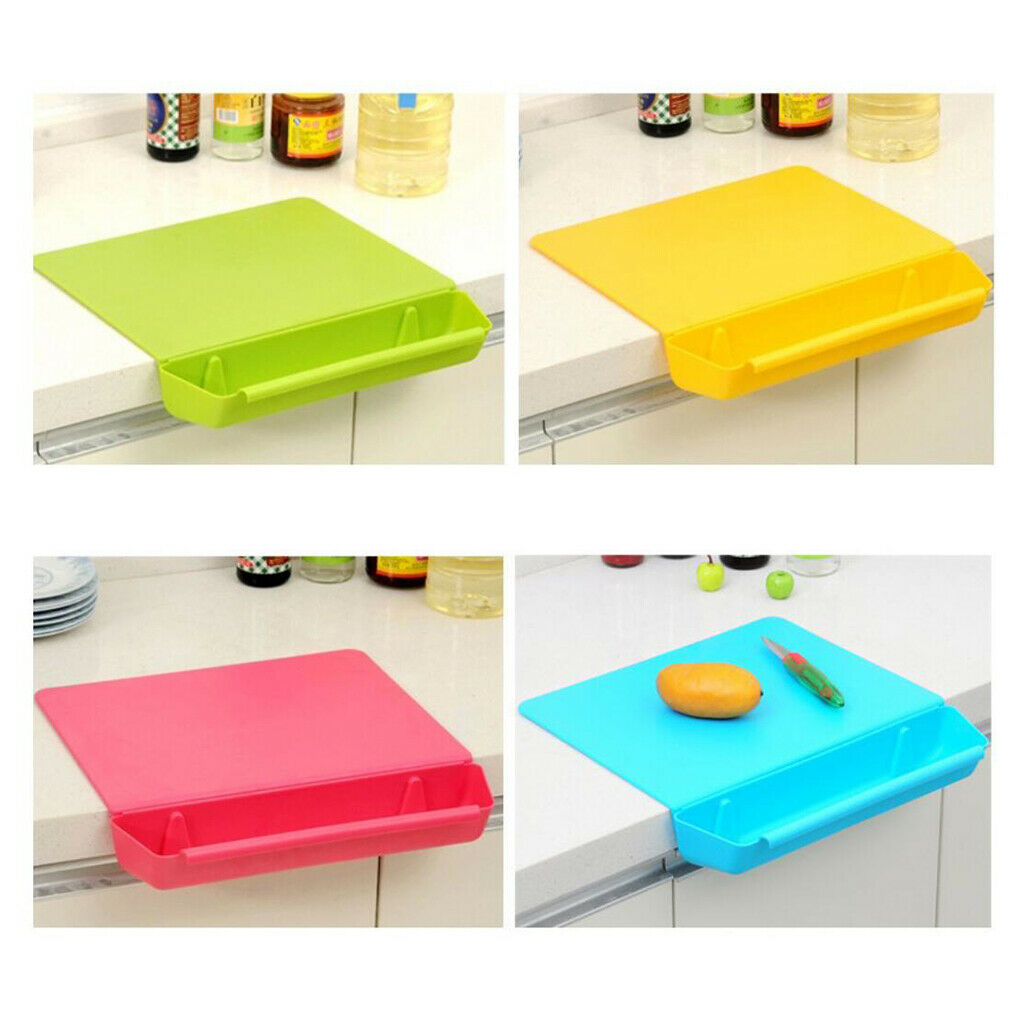 Kitchen Detachable Chopping Board w/ Storage Groove Non-Slip Food grade Red