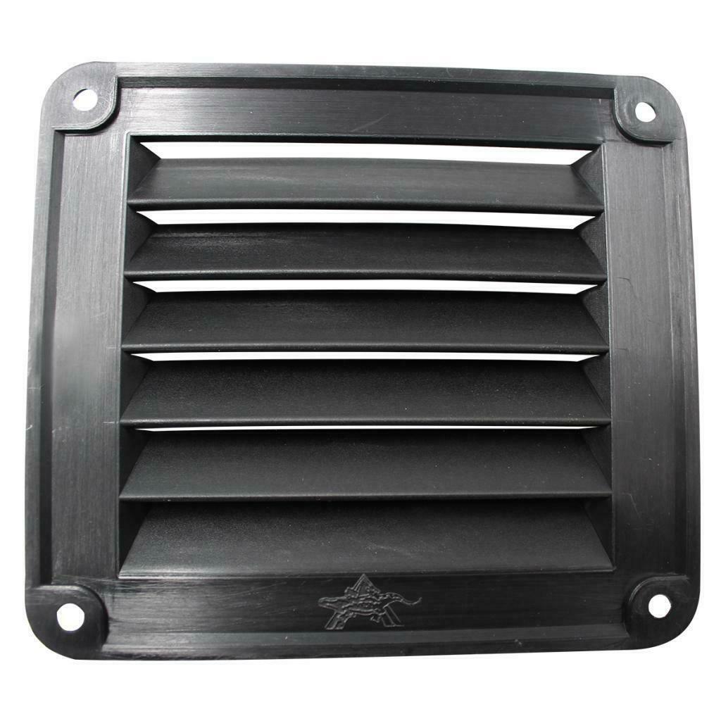 2 Pieces Black ABS Louvered Plastic Vent 5-1/2" x 4-7/8" for Boat