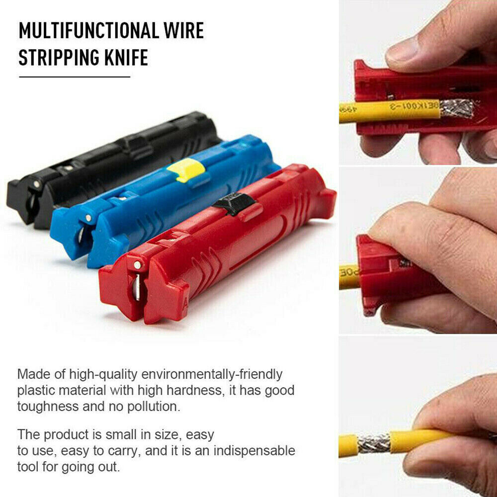Wire Stripper Pen Crimper Pliers Crimping Stripping Cable Rotary Coaxial Cutters