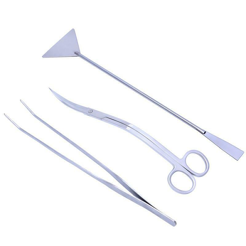 3in1 Aquarium Aquatic Live Plants Maintenance Tweezers Scissors Leveler Tool Kit