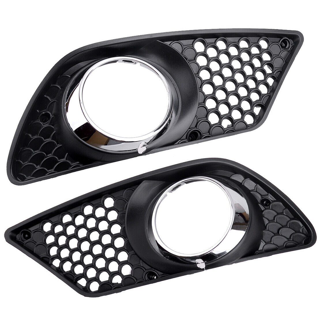 1Pair Front Bumper Fog Light Grill Fit For Mercedes Benz C W204 2008-2010 ABS