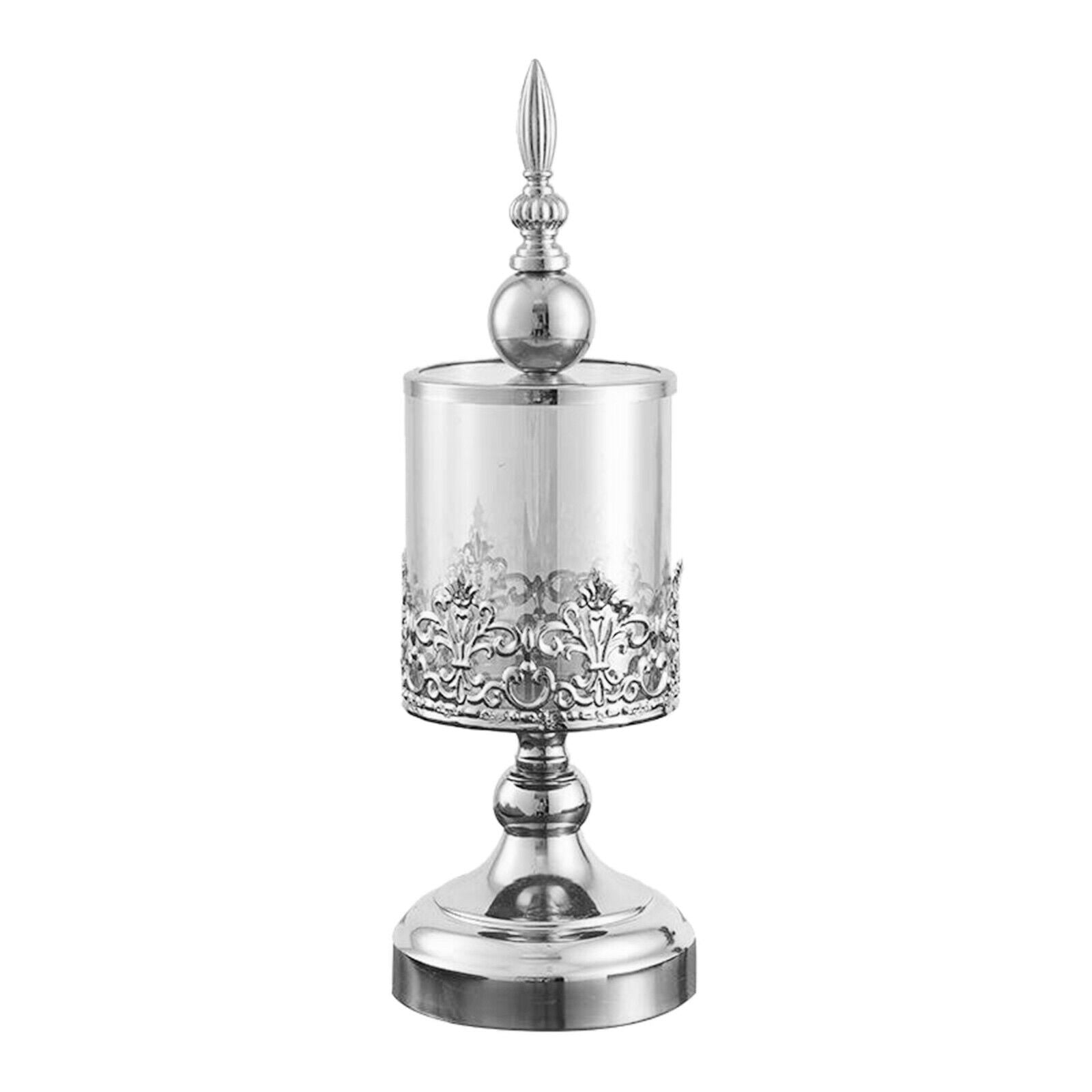 Iron Glass TeaLight Pillar Candle Table Holder Stand Candelabra Wedding Decors