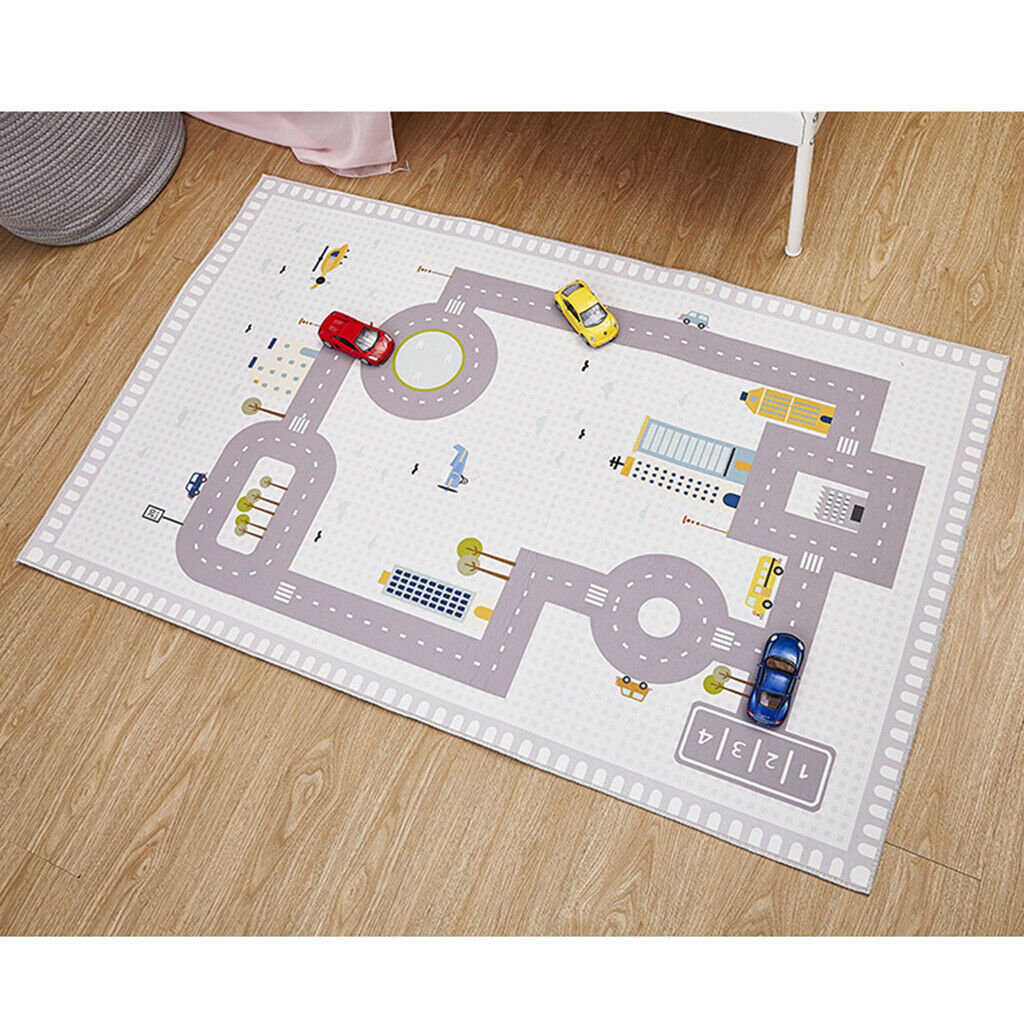 130x80cm Area Rugs Playroom Road Traffic Baby Crawling Carpet Floor Mat Pad