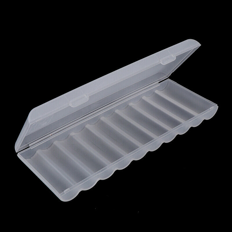 1PC White 10 Grid Battery Holder Organizer Container AA Batteries Storage  Fx