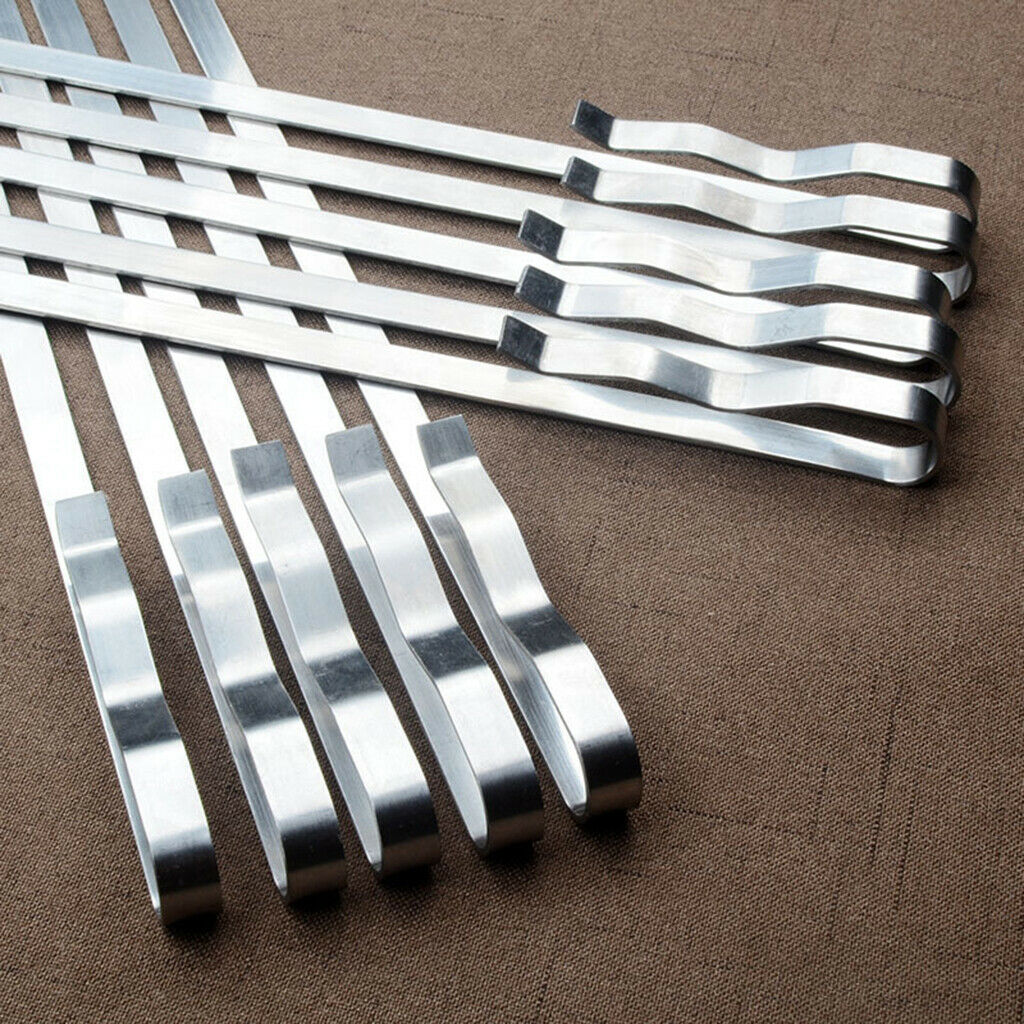 10pcs Barbecue Skewers BBQ Needle Sticks Skewers Set Accessory Reusable