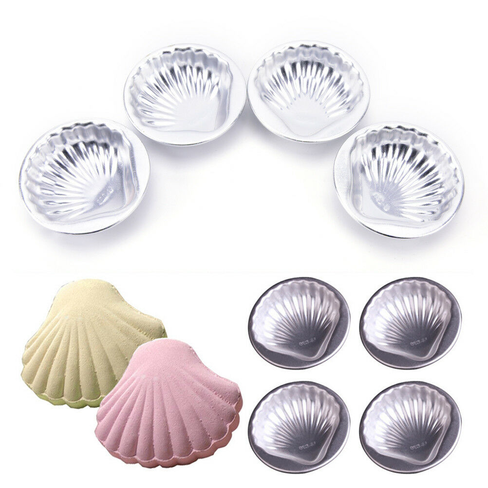 4Pcs bath bomb molds sea shell shape aluminum alloy bathing tool accessories Rf