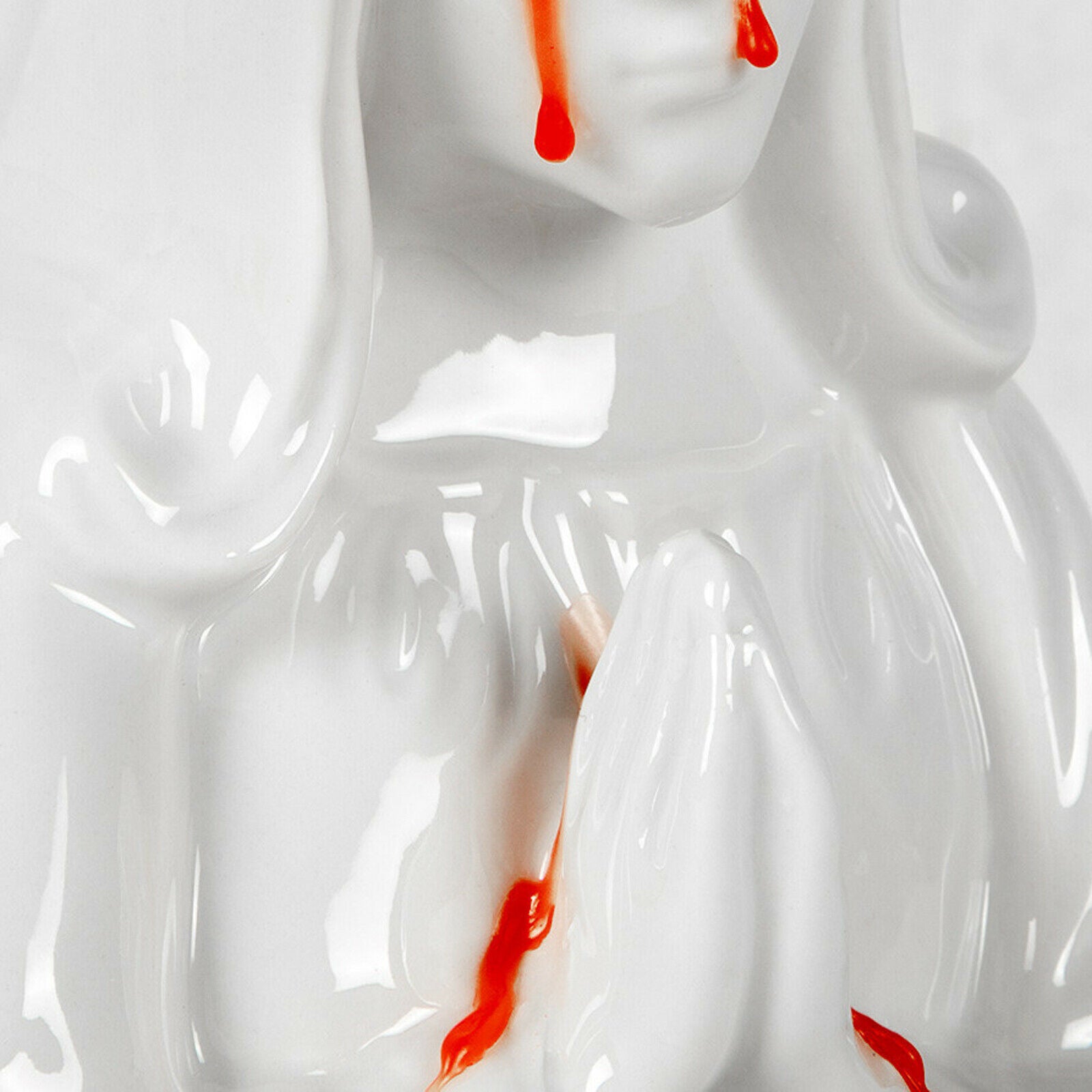 Crying Virgin Mary Taper Candle Holder Candlesticks Home Halloween Ornament