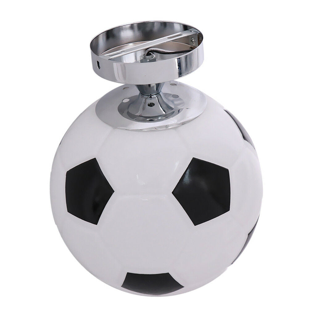 Kids Glass Football Lampshade Study Bedroom Living Room Ceiling Soccer Lamp