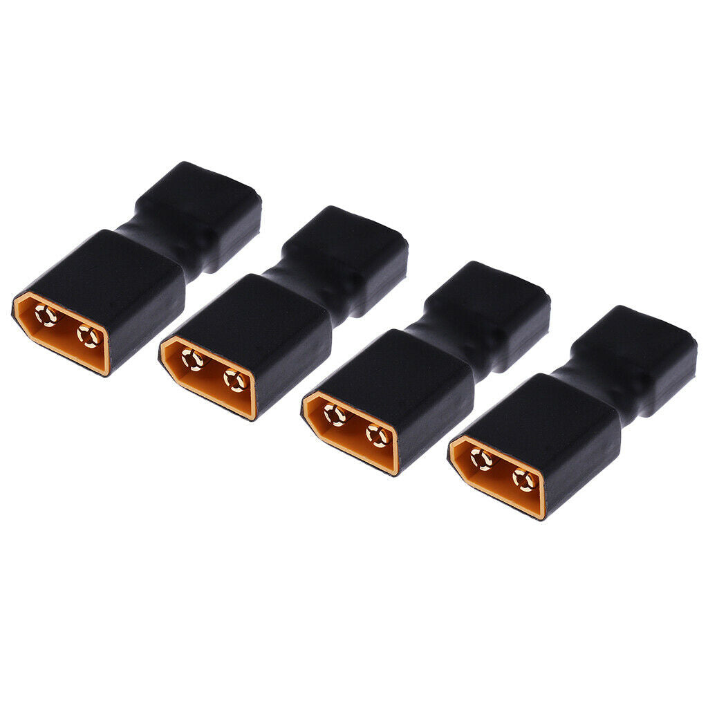 Set of 4 XT60 Male to Female T-Plug Connector for RC Car Parts Accessory