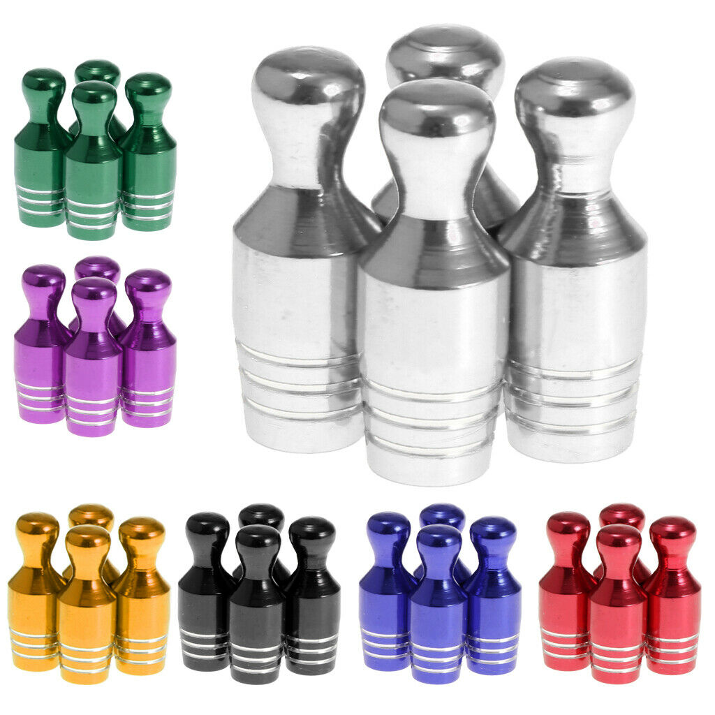 4x Bowling Type Style Universal Motor Car Wheel Tire Air Valve Stems   Dust
