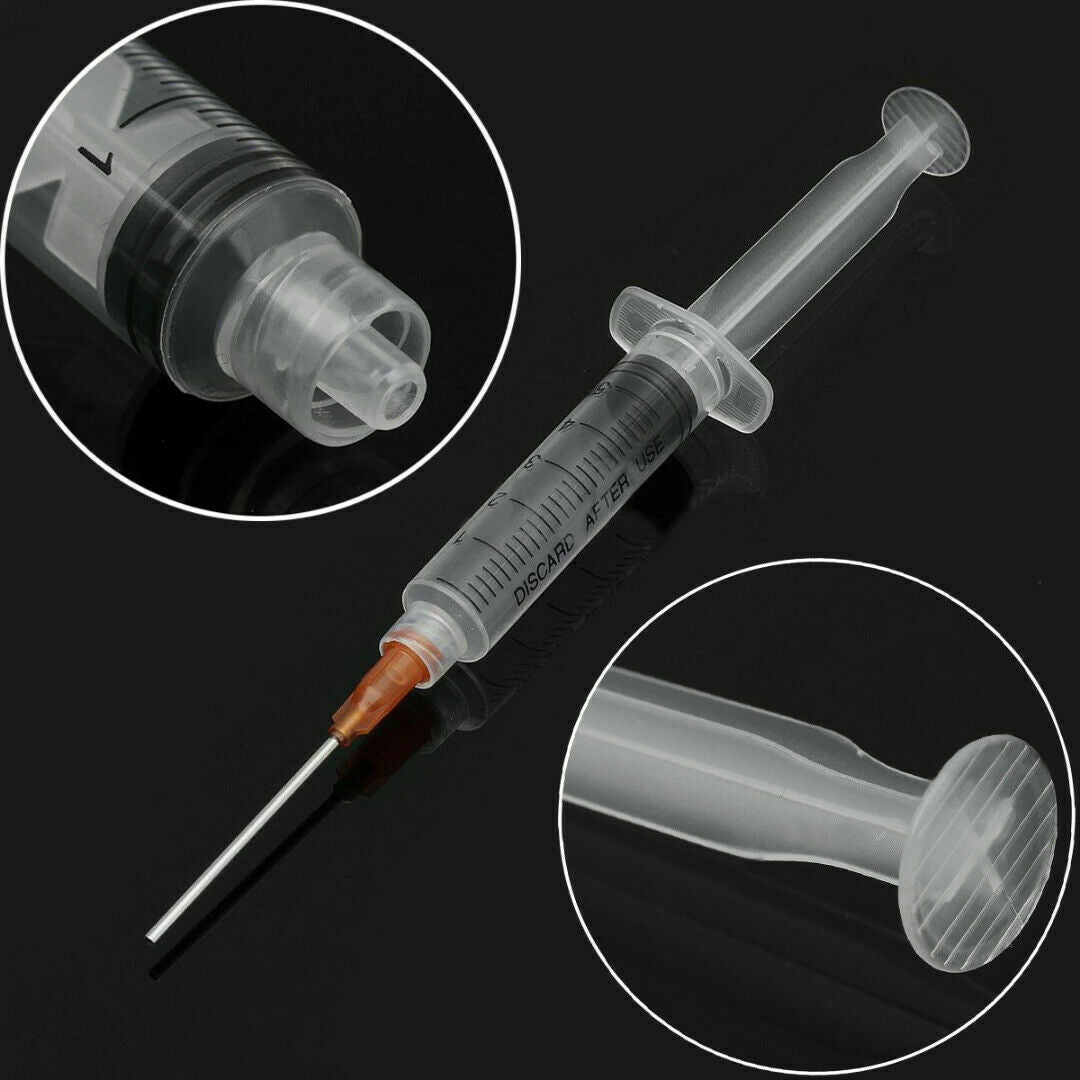 5pcs 5ml Syringe Crimp Sealed-Blunt Chemical Needle Tips For Glue Oil Ink Tools