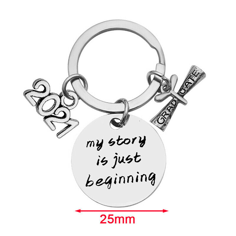 New 2021 Graduation Keychain Gifts My Story Is Just Beginning Key Chain Keyring