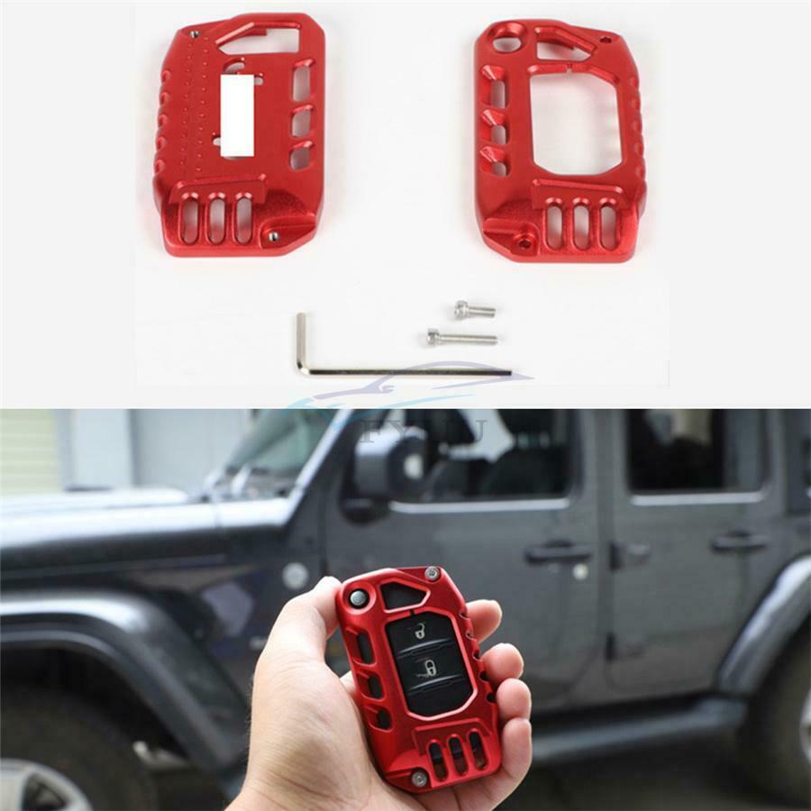1 Piece Red Car Stylish Decoration Key Cover Case For Jeep Wrangler JL 2018-2020