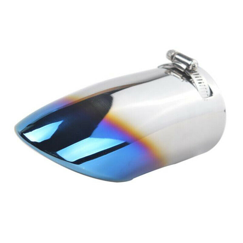 1PCS 70MM Car Exhaust Tail Pipe Roasted Blue Throat Muffler Stainless Steel Pipe
