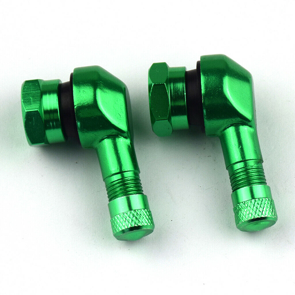 Motorcycle CNC Aluminum 11.3mm Tire Wheel Stem Valve 90 Degree Angled 4 in 2