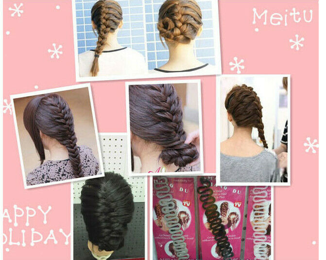 Lots 2 French Hair Braid Tool Hook Magic Clip Roller Fish Bone Braiders Tool
