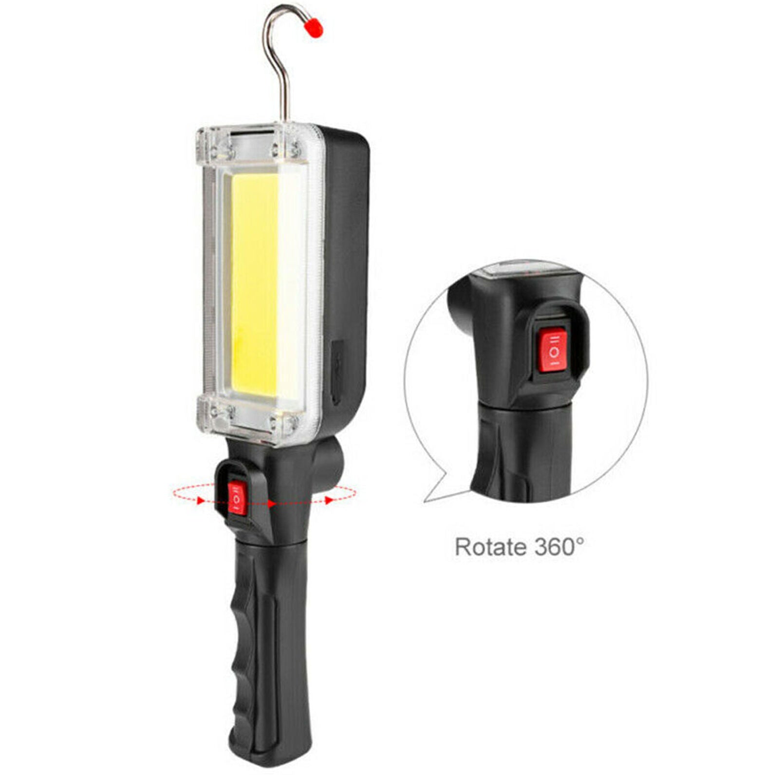 USB Rechargeable COB LED   Flashlight Work Light Magnetic Camping Lamp Torch