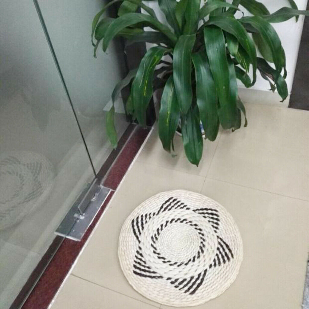 Japanese Style Handmade Straw Woven Seat Cushion Tatami Dia. 48cm (18.90")