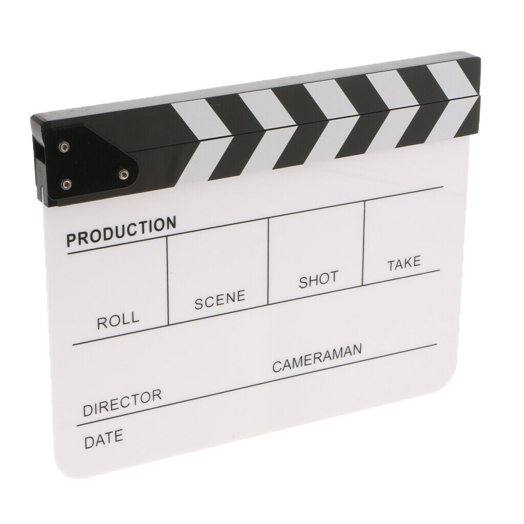 Film Movie Clapper Board Director Video Scene Cut Action Prop Clap White