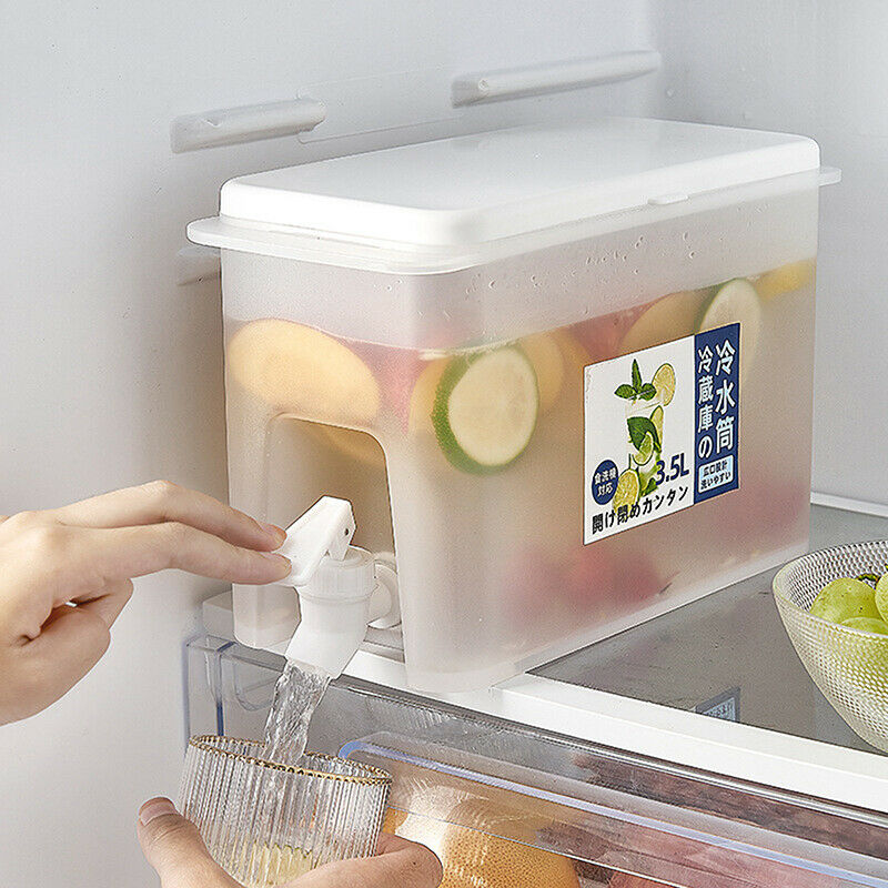 3.5L Cold Water Jug Faucet Cold Water Bottle Container Lemon Juice Container KX