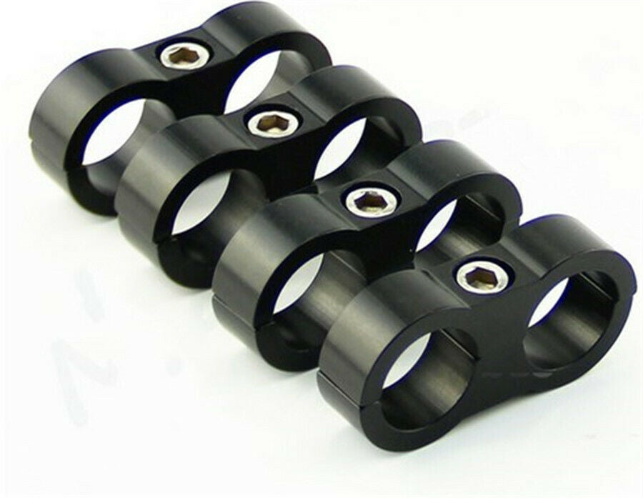 4X AN-10 AN10 19MM 0.75 in Braided Hose Separator Clamp Fitting Adapter Bracket