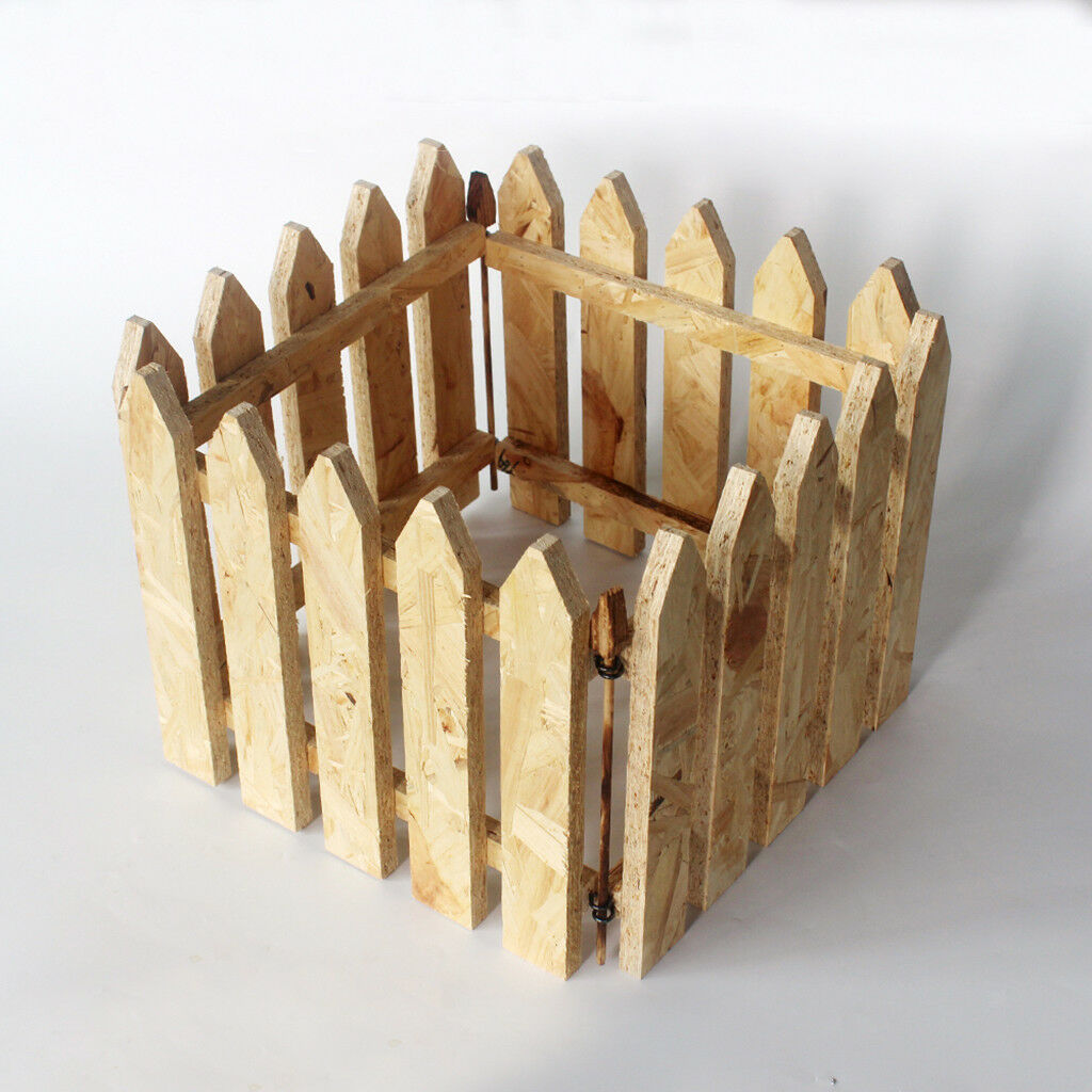 Wood Picket Fence for Reptile Tortoise Turtle Amphibious Tank Small Animals