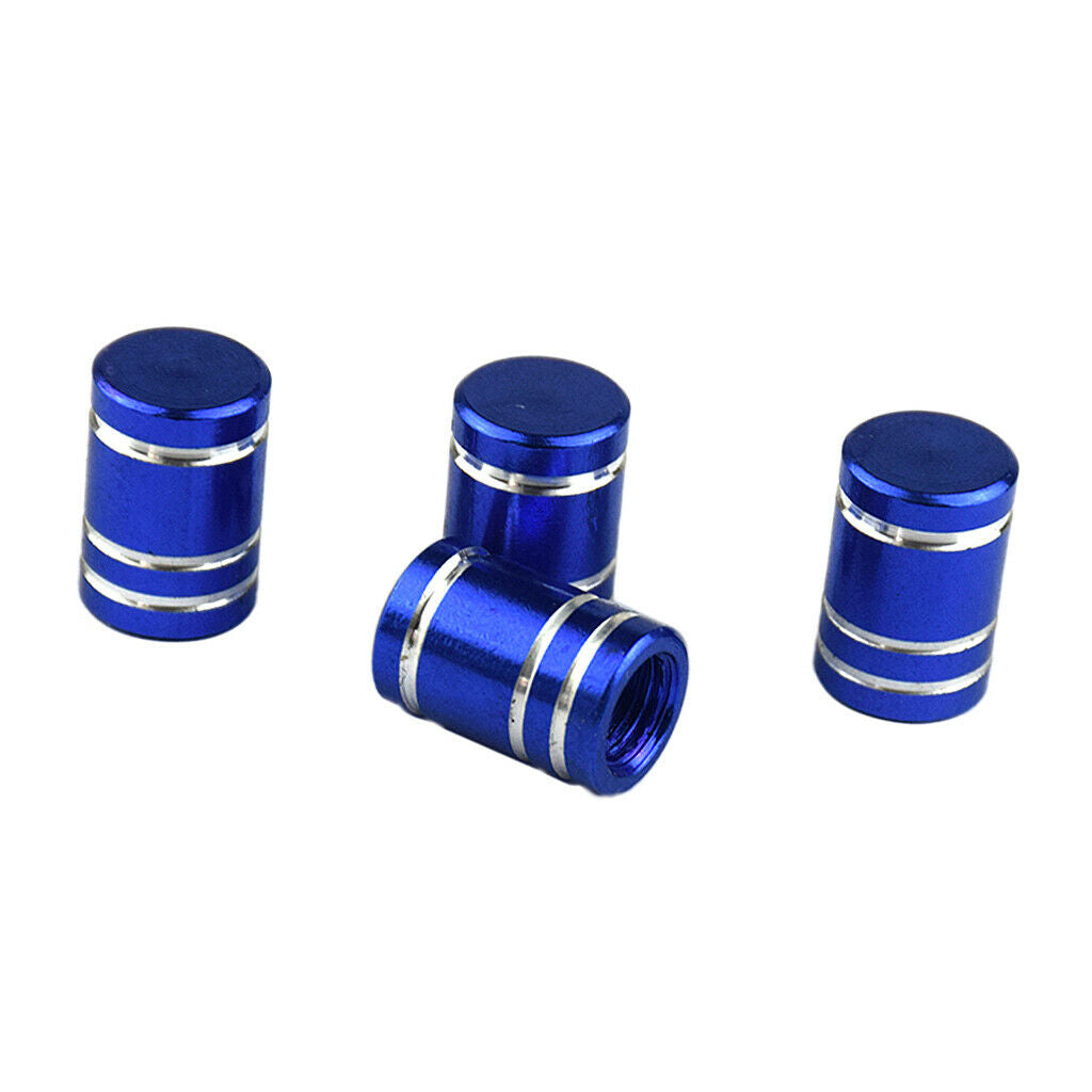 4pcs Precision Aluminum Tires Stem Caps Valve Dust Caps Replacement 11mm