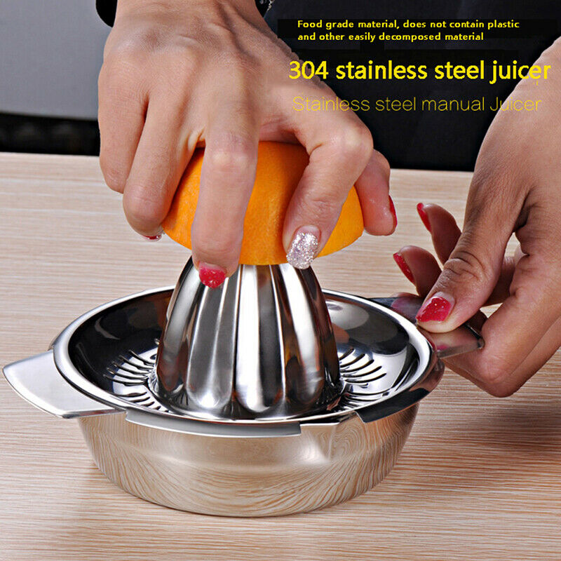 Portable lemon orange manual fruit juicer 304 stainless steel kitchen tool^m_DD