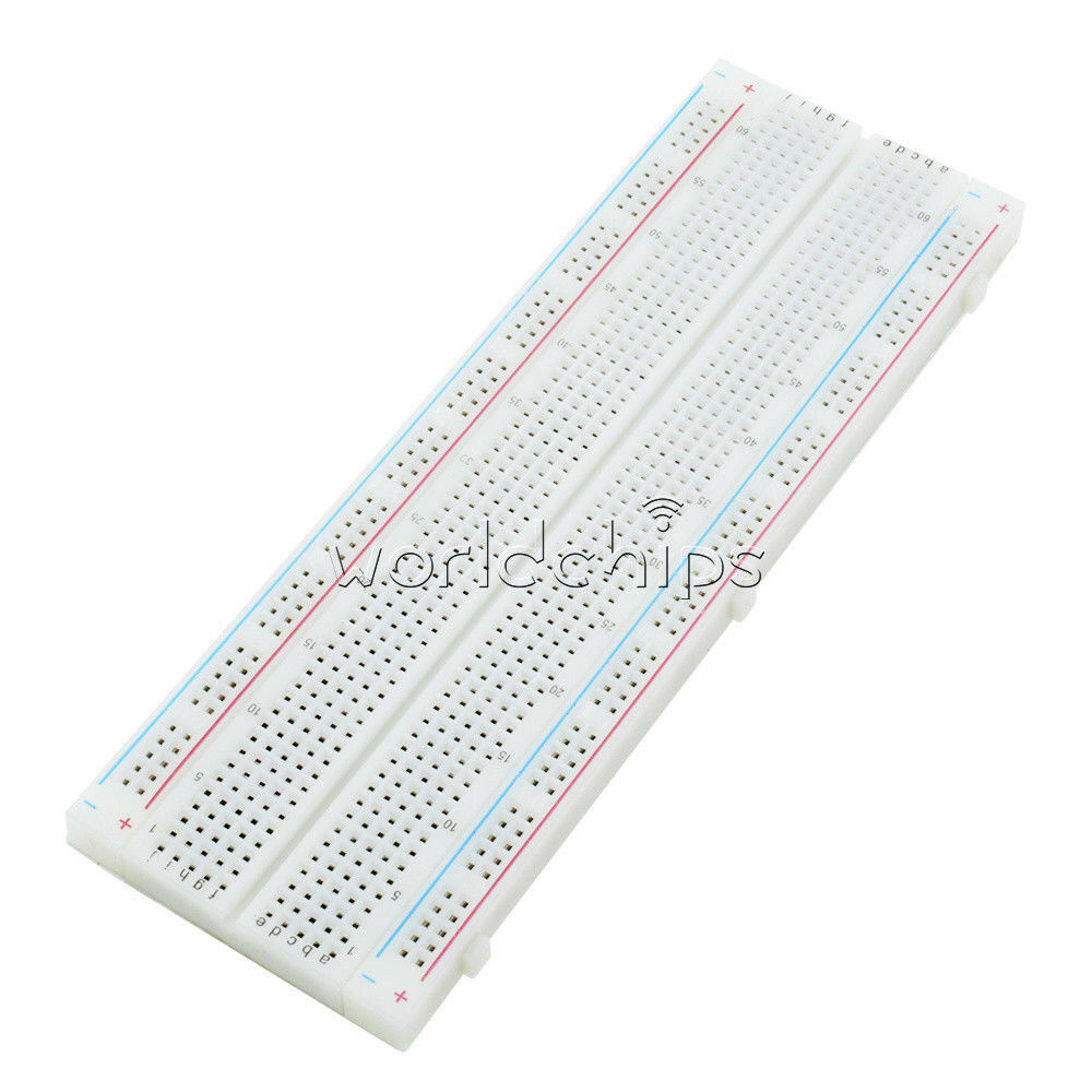 2Pcs MB-102 Solderless Breadboard Protoboard 830 Tie Points 2 buses Test Circuit