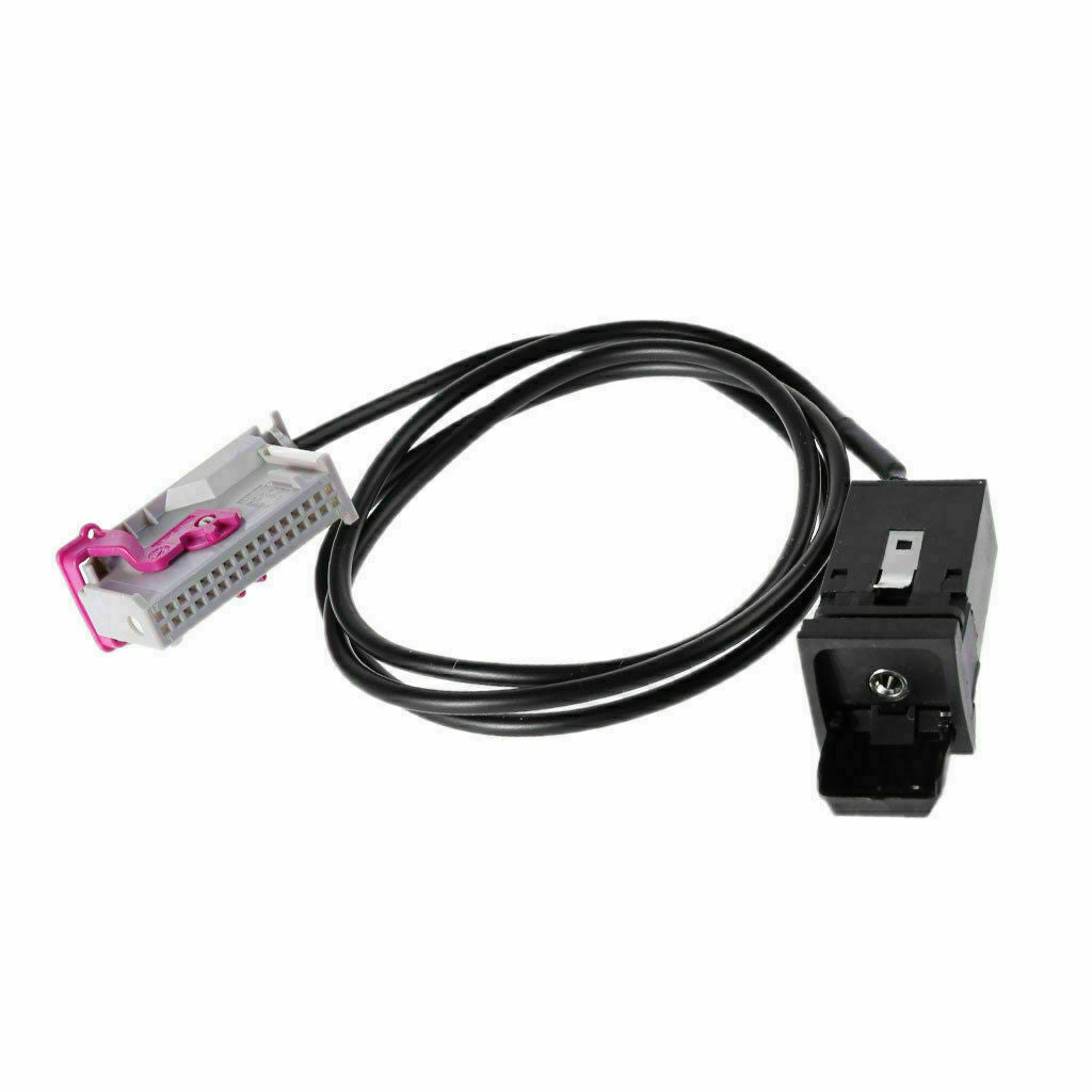 Car AUX-in RNS-E Navigation AUX Button Audio Adapter Kit 32Pin Plug for Audi L