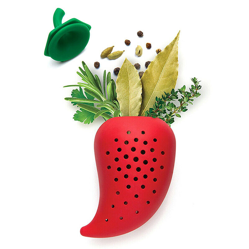 Creative Chili Spice Spice Filter Stew Soup Silicone Tea Infuser Filter ToolFCA