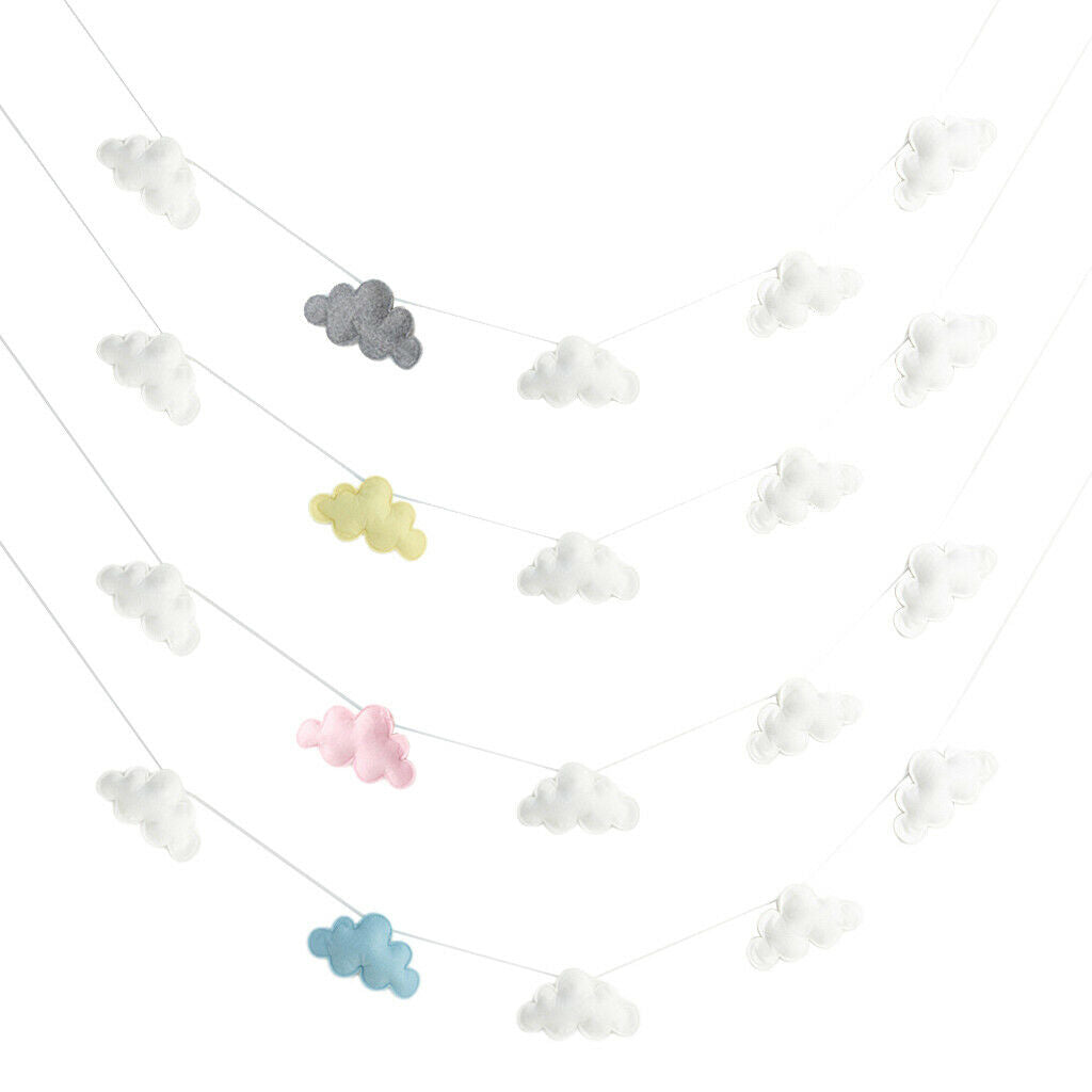 Set of 2 Bedroom Clouds Garland Decor For Christmas Wedding Decoration