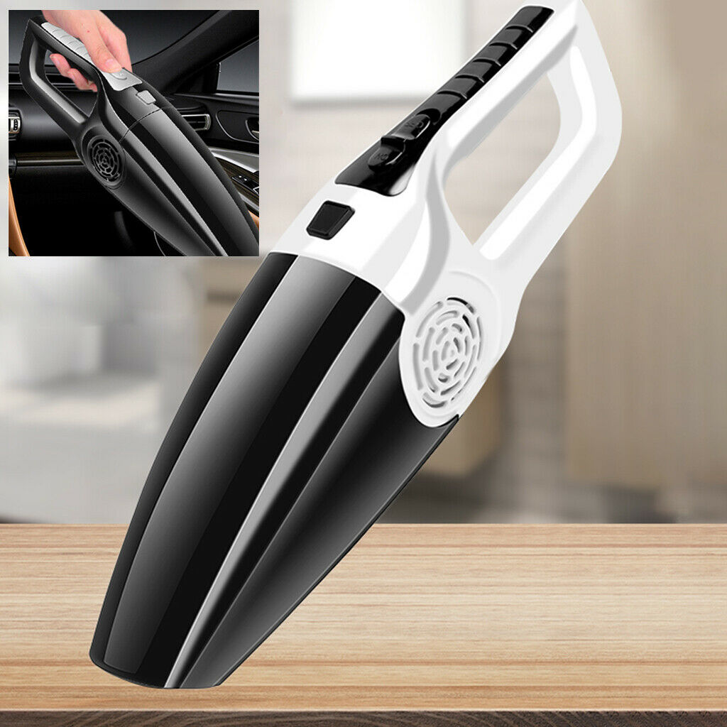 Portable 120W 12V Handheld Cyclonic Car Vacuum Cleaner Wet/Dry  White