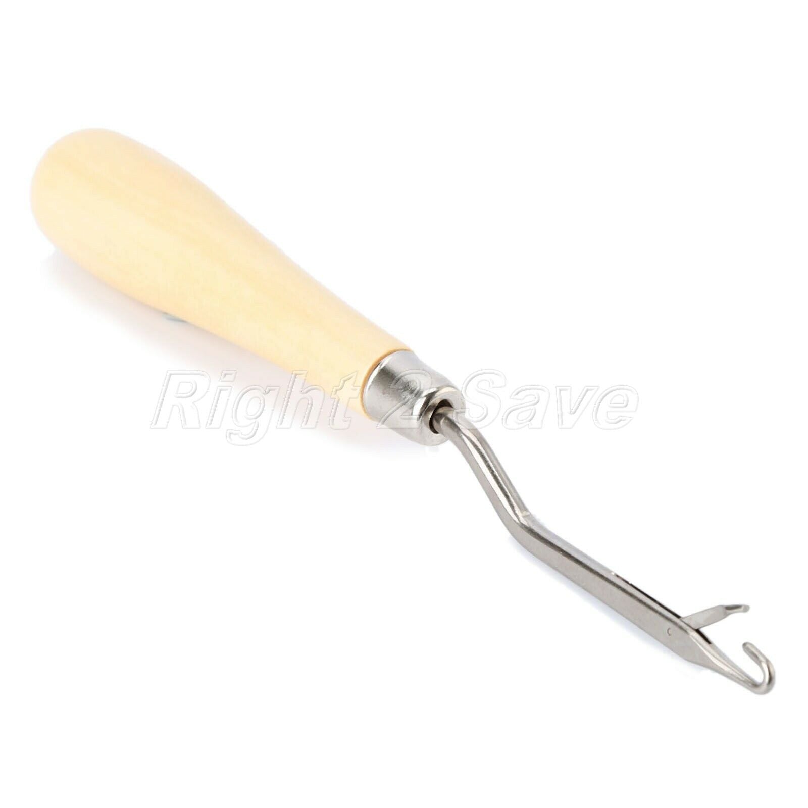 1PC 6.2" Carpets Repair Hook Needle Crochet Needle Latch Hook W Wooden Handle