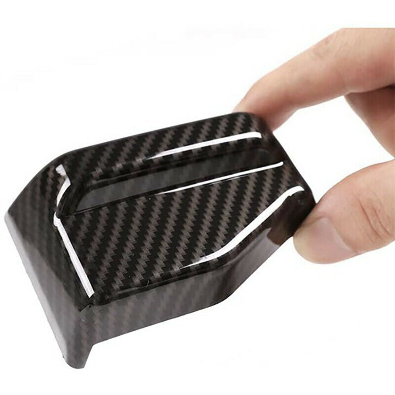 2Pcs Carbon Fiber Style Car Seat Safety Belt Cover Trim for Benz E Class W21N8X9