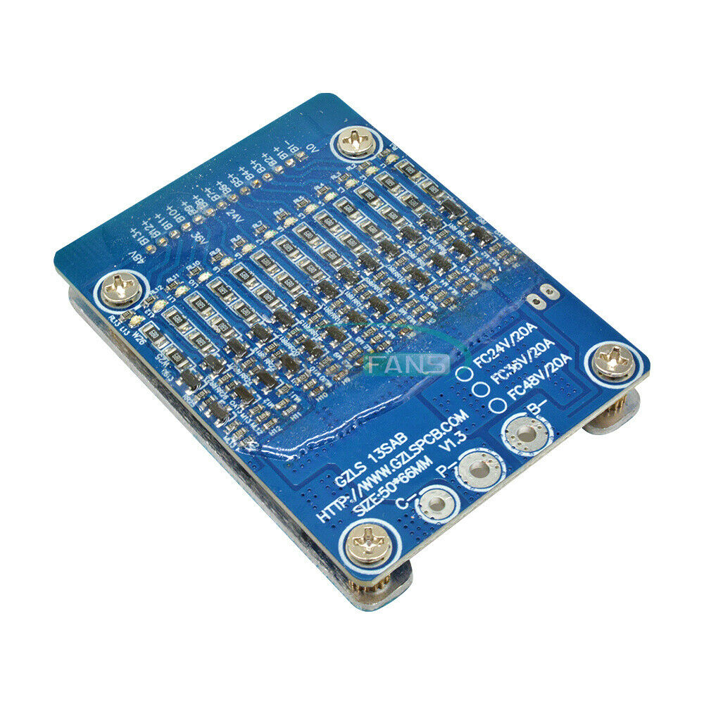 18650 Li-ion Lithium Cell 48V 13S 20A Battery Protection BMS PCB Board Balance