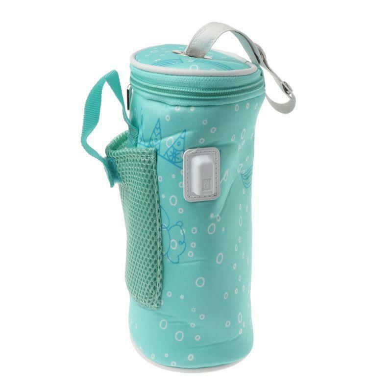USB Baby Bottle Warmer Heater Insulated Bag Travel Cup Portable Milk Thermostat