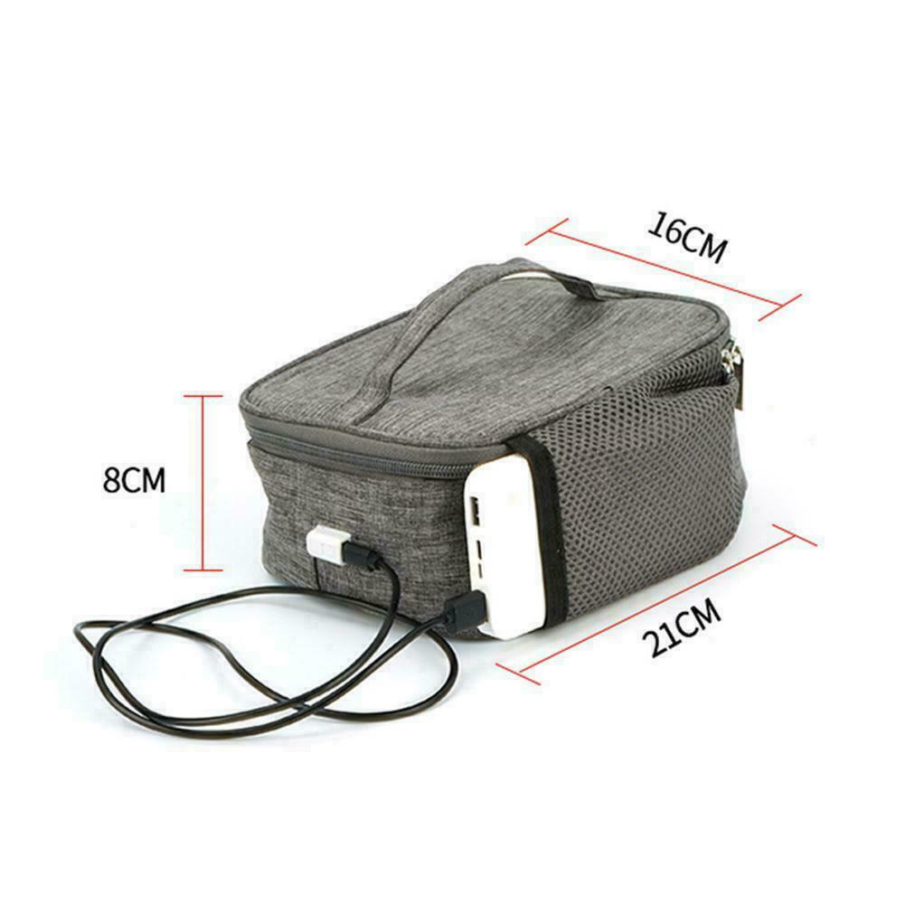 USB Thermal Insulation Lunch Food Box Warmer Heating Container Bag Storage Q9F2