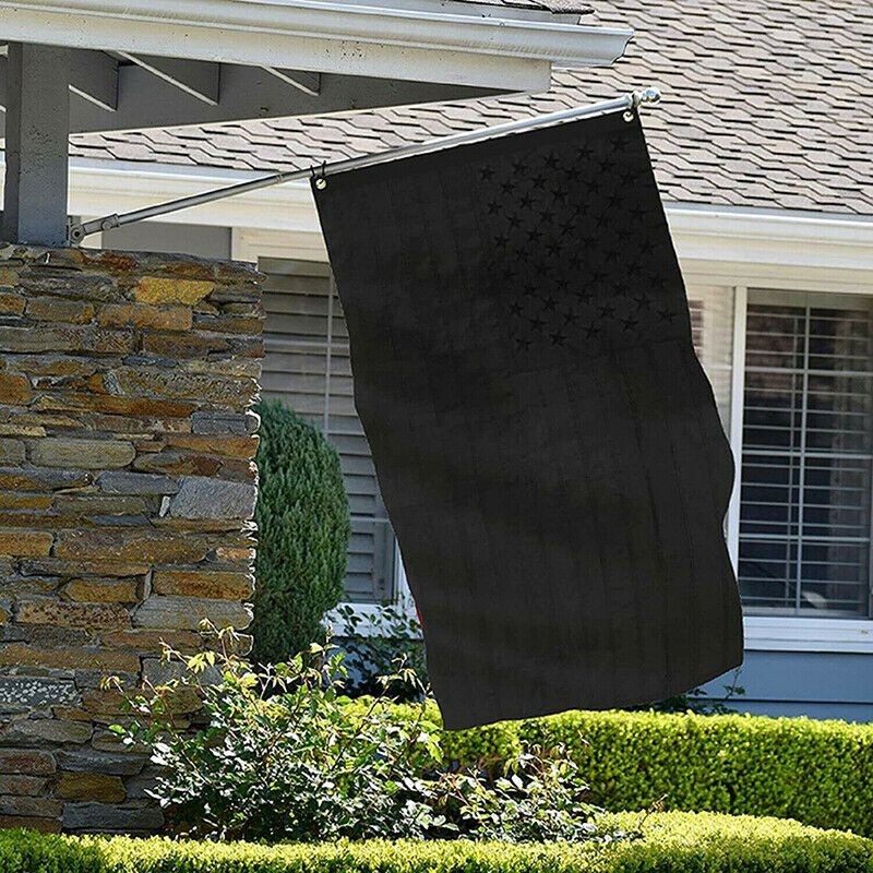 All Black American Flag 3x5 ft Pure Black stripe US Flag Blackout Tactic.l8
