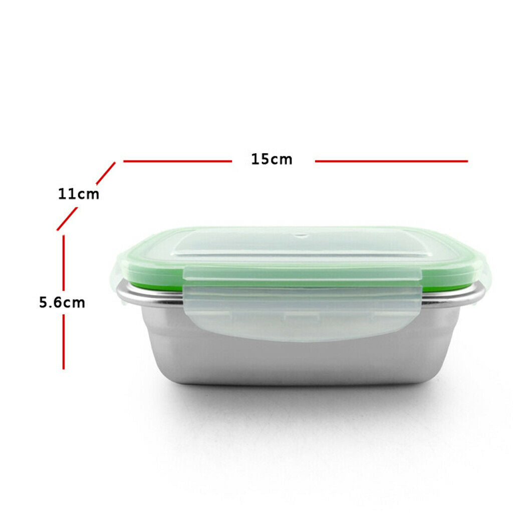 Stainless Steel Food Containers Food Preservation Lunch Box Leakproof 350ml