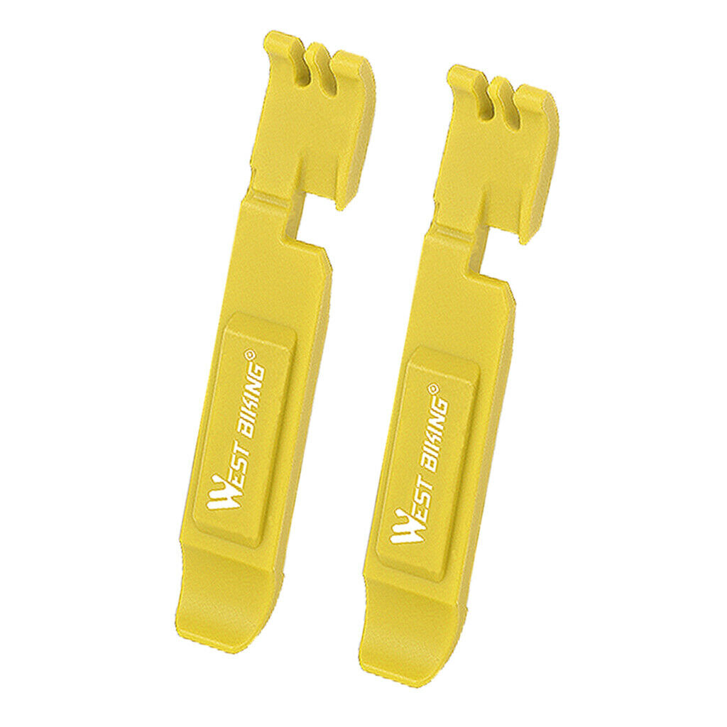 2Pcs Bicycle Tire Tyre Lever Opener Breaker Wheel Spoke Repair Tools Yellow