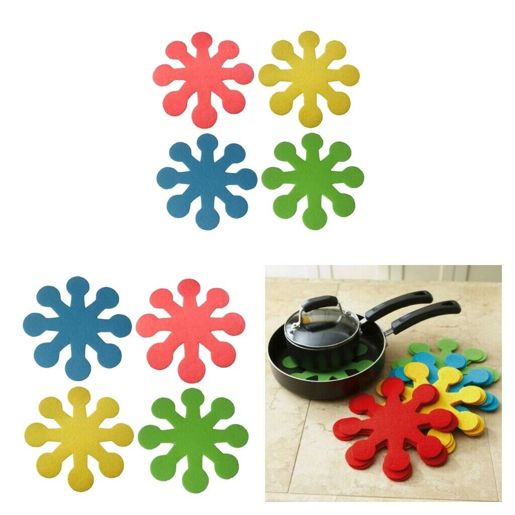 8-Pack of Heat Insulation Pad Bowl Mat Coaster Household Tea Cup Mat Flower Pan