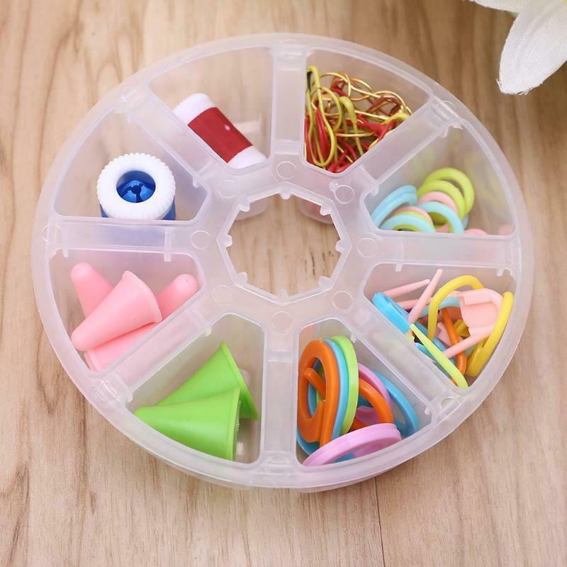 69pcs Knitting Crochet Locking Stitch Markers Needle Protector Counter Gourd Pin