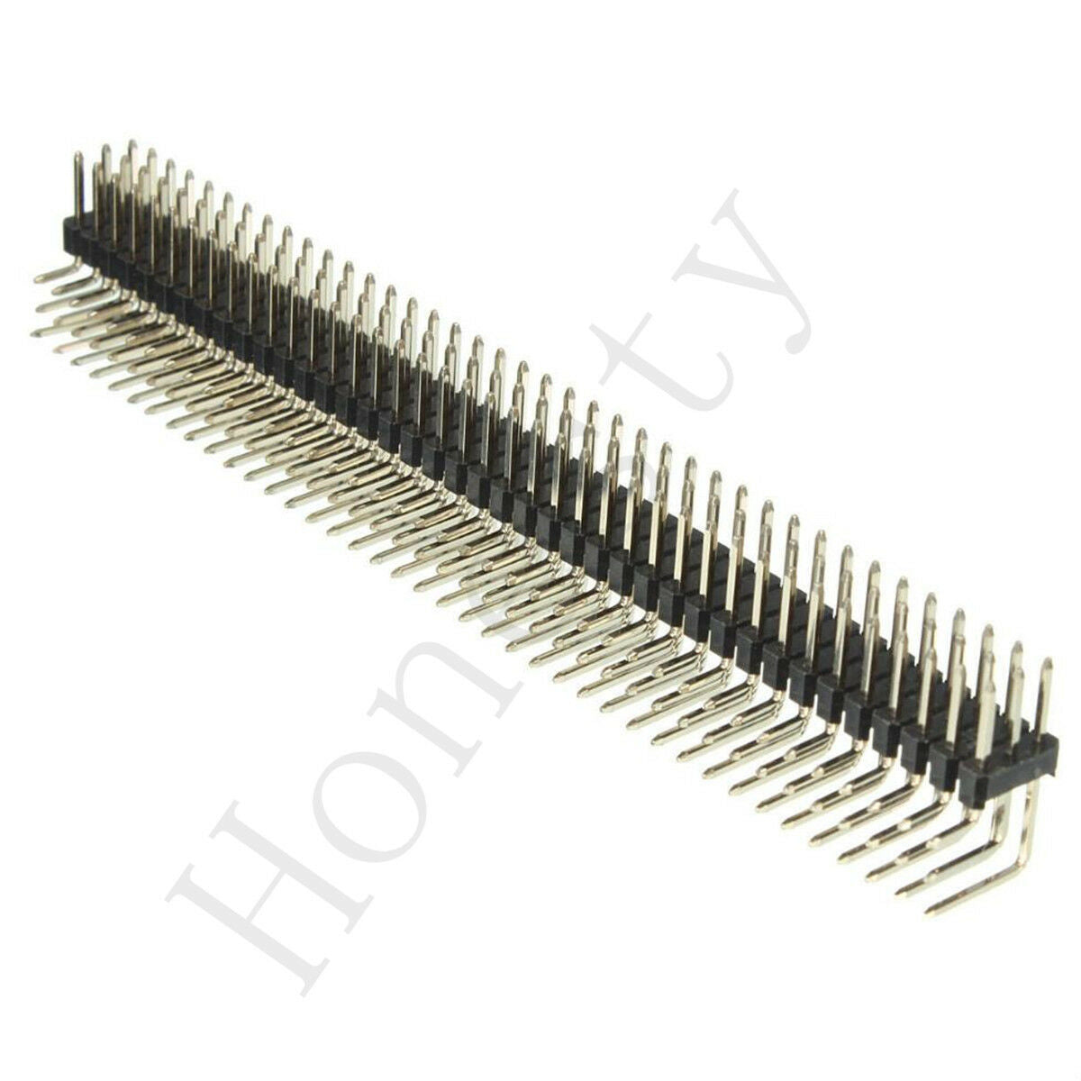 2pcs 90 Degree 2.54mm 3x40P Male Pins Three Row Right Angle Pin Header Connector