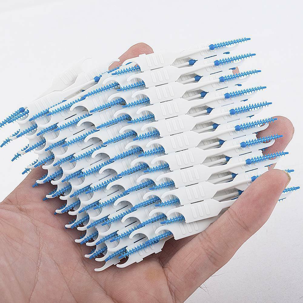 120Pcs Interdental Cleaner Teeth Floss Soft Toothpick Oral Dental Gum Brush Tool