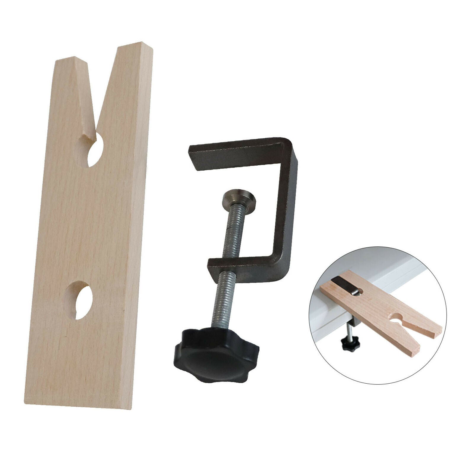 Bench Pin Clamp Vice Workbench V Clip Tool Jewellery DIY Filing Holder